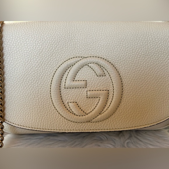 GUCCI Soho GG Ivory/Off White Crossbody Bag - Picture 5 of 16